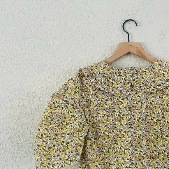 By Anthropologie Short-Sleeve Collared Printed Midi Dress NWT - Picture 6 of 15